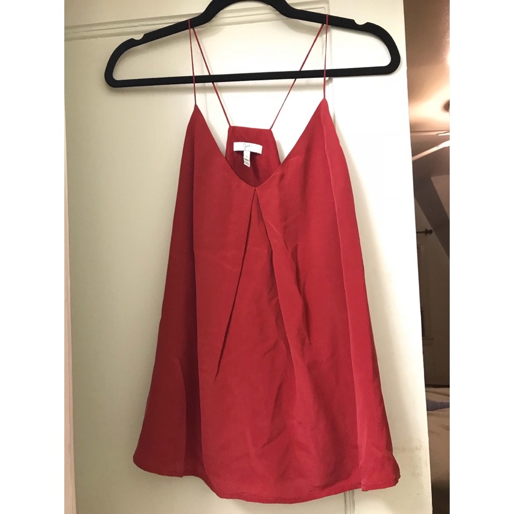 100% Silk Joie Pink/Red Tank Top